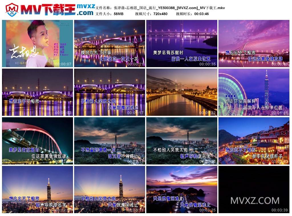 张津涤-忘相思_国语_流行_YE500388